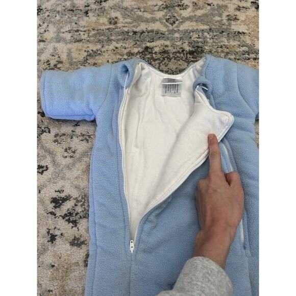 Baby Merlin’s Magic Sleepsuit Blue Fleece Size Large 6-9 months 18-21lbs - Picture 4 of 6